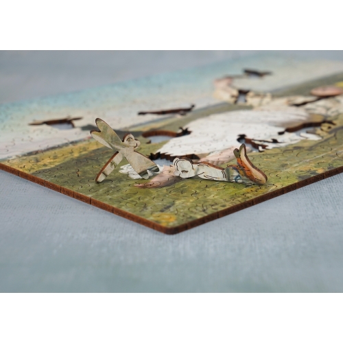 Drewniane puzzle A4 Chełmoński Babie lato 165 el.